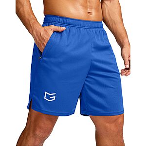 G Gradual Men's Quick Dry Running Shorts w/ 2-Zipper Pockets (5" / 7" / 9", Various) $12.90