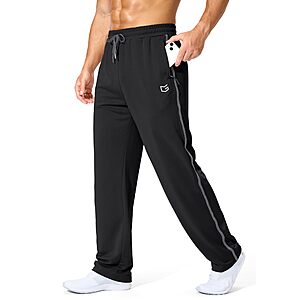 G Gradual Men's Quick-Dry Lightweight Open-Bottom Mesh Sweatpants w/ 2 Zipper Pockets (size S-3XL, Various Colors) $14.81 + Free Shipping w/ Prime or on $35+