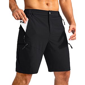 Pudolla Men's Lightweight Cargo Shorts w/ 5 Zipper Pockets (7"/9"/11" Inseam, size S-3XL, Various Colors) $14.99 + Free Shipping w/ Prime or on $35+