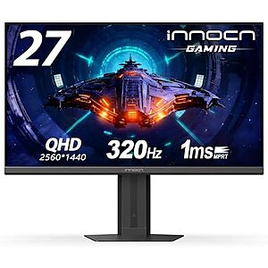 $169.98* | 27" INNOCN 1440p 320Hz IPS Gaming Monitor (Black) at Amazon