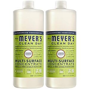 2-Pk 32-Oz Mrs. Meyer's Clean Day Multi-Surface Cleaner Concentrate (Lemon Verbena) $9.50 w/ Subscribe & Save