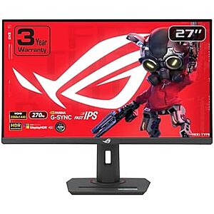 $232.35* | 27″ ASUS ROG Strix 1440P USB-C HDR Gaming Monitor, 270Hz, 1ms, Fast IPS (XG27ACMG) at Amazon
