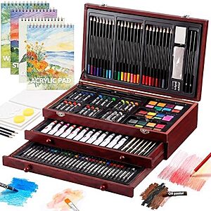 $25* | 194-Piece Cool Bank Deluxe Art Set (Crayons, Oil Pastels, Acrylic Paints & More) at Amazon