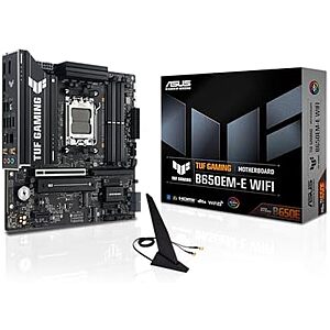 $139.99 | ASUS TUF Gaming B650EM-E WiFi AMD mATX Motherboard at Amazon