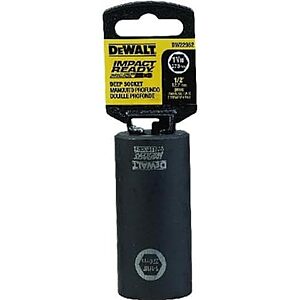 $8.31* | DeWALT 1-1/16" IMPACT READY Deep Socket for 1/2" Drive (DW22952) at Amazon