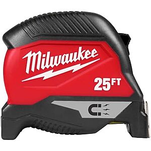 $10.09 | 25-Ft Milwaukee Electric Magnetic Tape Measure at Amazon
