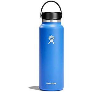 $24.98 | 40-Oz Hydro Flask BPA-Free Vacuum Insulated Bottle w/ Wide Flex Cap (Cascade) at Amazon