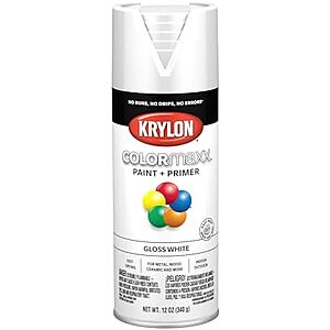 $4.48 | 12-Oz Krylon COLORmaxx Spray Paint and Primer at Amazon
