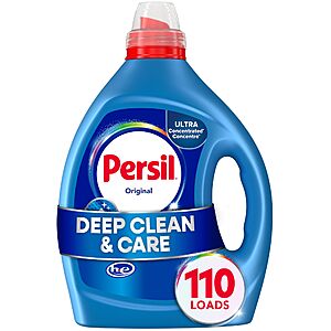 Persil Original Everyday Clean, High Efficiency (HE), Deep Stain Removal, Ultra Concentrated, 82.5 fl oz, 110 Loads Three for $49.40 S&S get $15 Amazon Credit
