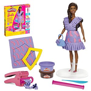 Play-Doh Barbie Fashionista Ruffles Set (Make Doll Clothes w/ Modeling Compound & 10 Fashion Accessories) $7.40 & More + Free Shipping w/ Prime or on $35+