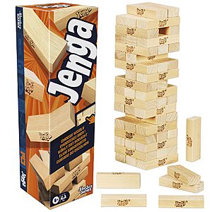 Hasbro Classic Jenga Game with Genuine Hardwood Blocks $7.49 + Free Shipping w/ Prime or on $35+