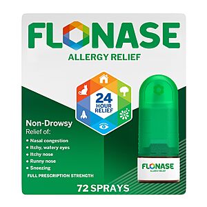 Flonase Allergy Relief Non Drowsy Nasal Spray (72 Sprays) $10.21 w/ S&S + Free Shipping w/ Prime or on $35+