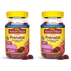 2 x 60-Count Nature Made Prenatal Gummies w/ DHA & Folic Acid $10.99 w/ S&S + Free Shipping w/ Prime or on $35+
