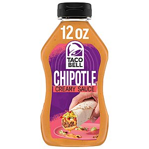 Taco Bell Creamy Chipotle Sauce, 12 fl oz Bottle, Pack of 1~$1.78 After Coupon & S&S @ Amazon
