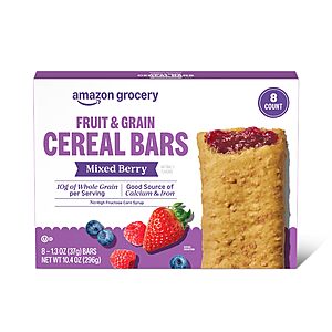 8-Count Amazon Grocery Fruit & Grain Cereal Bars $1.80 w/ S&S + Free Shipping w/ Prime or on $35+