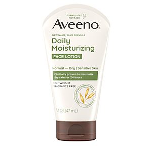 5-Oz Aveeno Daily Moisturizing Fragrance-Free Prebiotic Oat Face/Facial Cream $4.99 w/ S&S + Free Shipping w/ Prime or on $35+