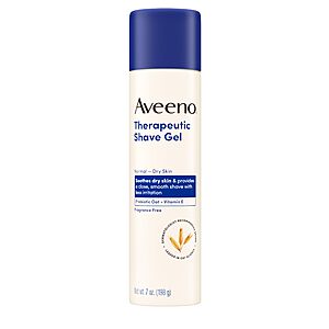 7-Ounce Aveeno Therapeutic Shave Gel with Oat & Vitamin E for Dry Skin $2.91 w/ S&S + Free Shipping w/ Prime or on $35+
