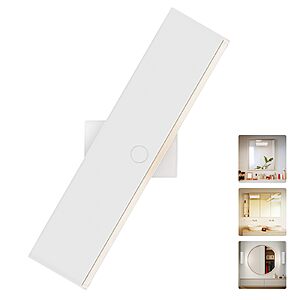 4000mAh Lenarinter Rechargeable Wireless Stick On Vanity Light for Mirror w/ CCT Modes & Dimmable Brightness  $9.99 + Free Shipping w/ Prime or on $35+