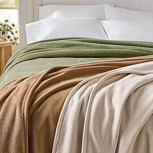 $14.97*:Better Homes & Gardens 92" X 108" Wexford Chenille Super Soft Bed Blanket, King Size(3 Colors) at Walmart.com