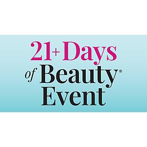 [Starting March 6th] Ulta 21 Day of Beauty Sale: Select Beauty Products/Brands 50% Off + Free Store Pickup at Ulta or FS $35+