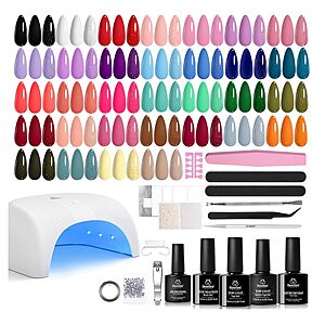 55-Piece Beetles Gel Nail Polish Kit w/ UV Light & 32 Gel Polish Colors $18.52 w/ S&S + Free Shipping w/ Prime or on $35+