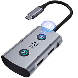 AI Laptop Docking Station w/ 4k monitor, translator, voice transcription $19.20 for Prime member