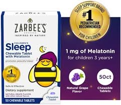 Zarbee's Kids Melatonin Chewable Tablet, 1mg Melatonin, Natural Grape, 50ct - $6.82 + $3.00 Walmart Cash! Ships FREE w/ Walmart+! $3.82 FINAL COST