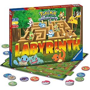 Select Accounts: Ravensburger Labyrinth Pokemon Board Game - A Strategic Maze Adventure for Family Nights & Pokemon Parties - Includes Pikachu, Bulbasaur, and More $20.06 w/ Coupon