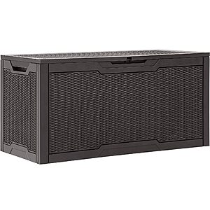 100-Gallon YITAHOME Resin Waterproof Outdoor Deck Box (Dark Brown) $76.95 + Free Shipping