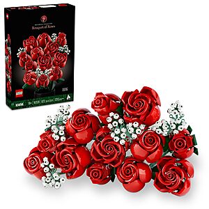 822-Piece LEGO Icons Botanical Collection Bouquet of Roses Set $47.95 + Free Shipping