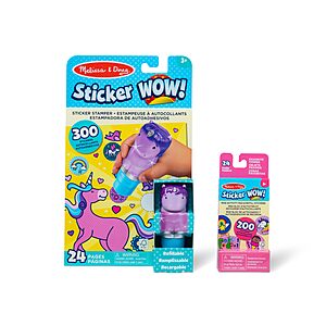 24-Page Melissa & Doug Sticker WOW! Purple Unicorn Bundle w/ Activity Pad, Stamper & 500 Stickers $10.97 + Free Shipping w/ Prime or on $35+