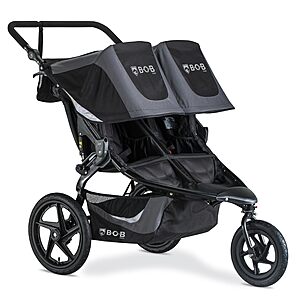 BOB Gear Revolution Flex 3.0 Duallie Jogging Stroller, Double Stroller, Graphite Black $719.99