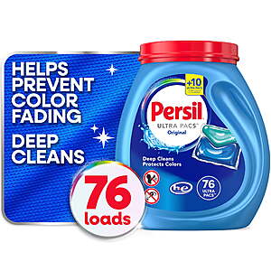 Persil Ultra Pacs Original Everyday Clean Laundry Detergent, 76 Count $12.99