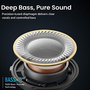 TOZO A1 Wireless Earbuds Bluetooth 5.3 Light Weight in Ear IPX5 Waterproof Headphones 2 Mic for AI Calls, Immersive Premium Sound Bass Headset with Charging Case $12.31