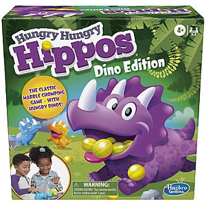 $17.49: Hasbro Gaming Hungry Hungry Hippos Dino Edition Board Game (Amazon Exclusive)