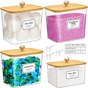 [Prime] 4-Pack Lifewit Laundry Room Organization Storage Container w/ Lid $10.79 + Free Shipping