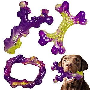 (prime) Frienhund 3-pack Tough Dog Toys for Aggressive Chewers (Bacon flavored) $8 + Free S/H