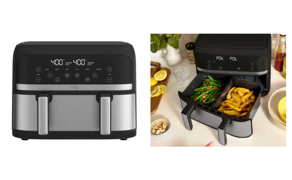 Lowest Price! bella PRO – 4-qt. TriZone Touchscreen Air Fryer with Dual Flex Basket $49.99 (Reg. $99.99) at Best Buy