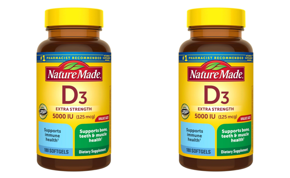 Half Year Supply! 73% Off Nature Made Vitamin D3 5000 IU 180 Tabs at Amazon | Under $8